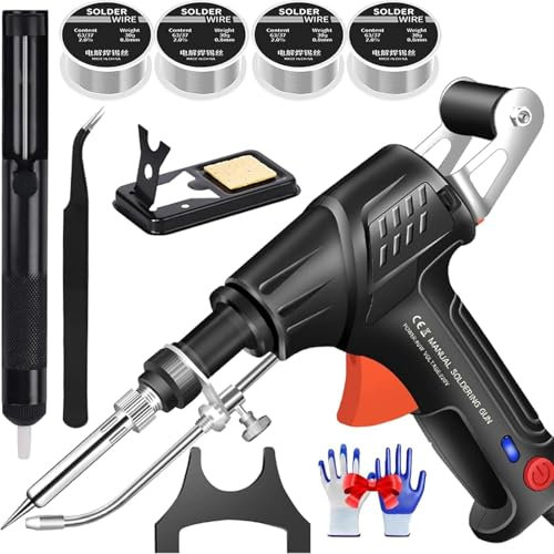 Saldatore elettrico, strumenti di saldatura industriale riscaldati internamente, per punti di saldatura in rame sui circuiti di prodotto elettronici,Black
