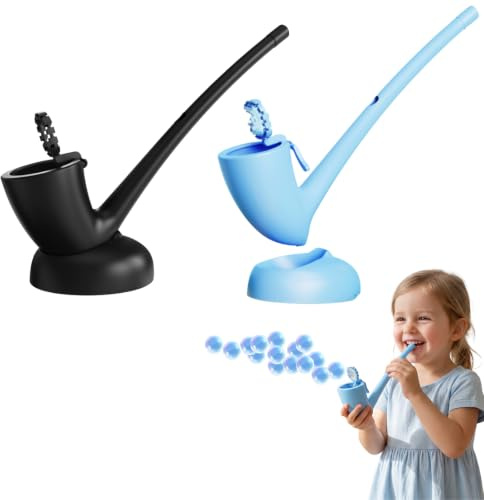 Lot de 2 souffleurs à bulles rétro pour cigarettes | Sifflet à bulles coloré amusant avec liquide à bulles de savon, machine à bulles pour extérieur, pistolet à bulles pour