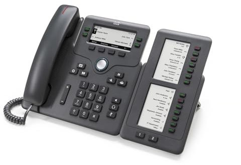 Cisco Modulo di espansione chiave IP Phone 6800, 2 display in scala di grigi, aggiunge 14 tasti di linea e 2 pulsanti pagina, garanzia hardware limitata di 1 anno (CP-68KEM-3PCC=)