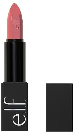 e.l.f. O Face Satin Lipstick, Reichhaltig Pigmentierter, Pflegender & Langanhaltender Cremiger Lippenstift, Mit Jojoba, Vegan & Tierversuchsfrei, Effortless, 3,8 g