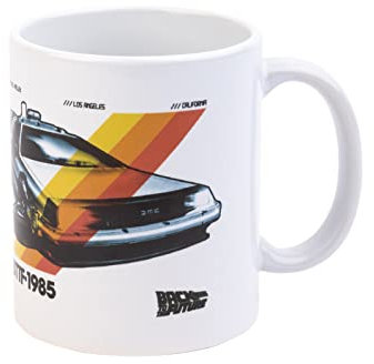 Grupo Erik: Tazza Ritorno al Futuro | Tazza Back to the Future, tazza da colazione in ceramica, 350 ml, ideale come ritorno al futuro gadget