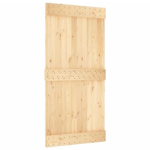 vidaXL Natur Kiefernholz Rustikal Holztür 100 x 210 cm