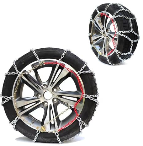 YEJAHY 2 Stück Schneeketten, Die Antirutsch Anfahrhilfe bei Eis, Schneeketten für Auto, für Auto, LKW, SUV Fahrbahn Schnee Straßen (Größe 400)