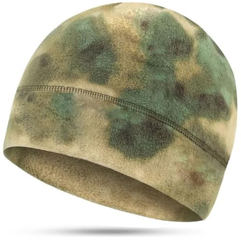 RALSPEC kamouflage mikrofleece termisk mössa hatt taktisk varm fleece militär kamouflage vinter skalle keps armé airsoft militär herr pojkar, Kamouflage, M-L