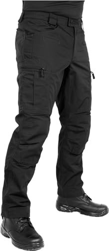 ACE Schakal Einsatzhose - Taktische Ripstop-Hose lang für Herren - Wanderhose mit 35% Baumwolle für Männer - Schwarz - 36/32