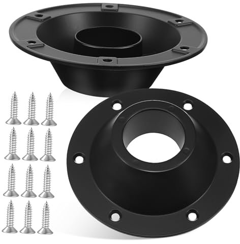 BUGUUYO Rv Table Base Mount 2pcs with Screws Aluminum Pedestal Floor Mount Bracket for Camper and Caravan Table Legs