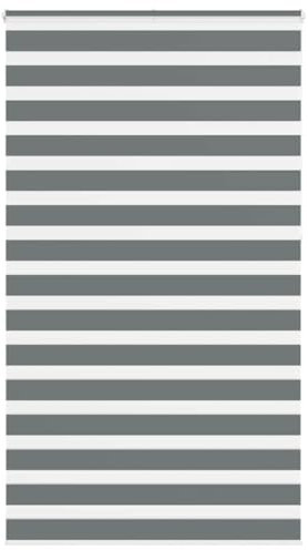 vidaXL Zebra Jalousie Dunkelgrau 130x230 cm Stoffbreite 125,9 cm, Zebra-Rollo, Doppelrollo, Zebra-Jalousie für Fenster, Doppelrollo, Zebra-Rollo