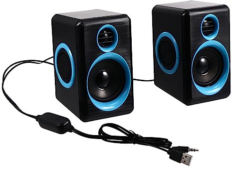 Homoyoyo Mini Altoparlante USB 2.0 per Computer Desktop e Laptop, Altoparlante Surround Compatto Portatile per Smartphone, Tablet e Ufficio, Effetto Sonoro Potente Design Compatto Ed Elegante