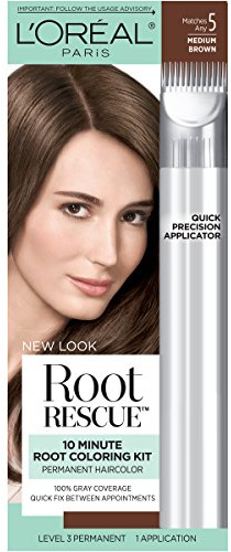 L'Oreal Paris Root Rescue 10 Minute Root Coloring Kit, 5 Medium Brown