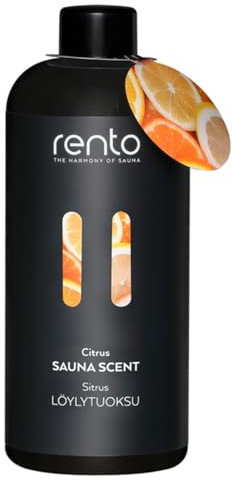 Rento Aufguss Sauna: Natürlicher Sauna Aufguss mit erfrischendem Zitrusduft, angenehmem Aroma, beruhigend und neutral. Ideal für aktive Naturfreunde, die Harmonie lieben