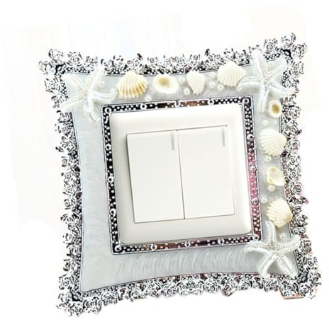 Mikikit Aufkleber Für Lichtschalter Aufkleber Für Wandschalter Wechseln Schutzabdeckung Wechseln Schutzhülle Rose Weiß