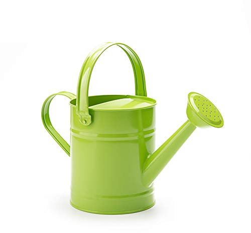 Namzi Vattenkanna i metall, 1,5 l (eller 5 oz) Vattenkanna för barn, trädgårdsbevattning hink sprinkler, järn vattenkanna för utomhus- och inomhusväxter, grön