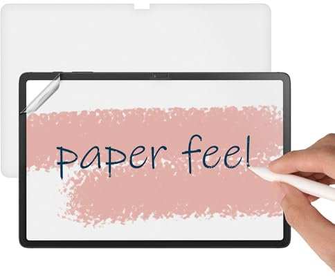 kwmobile 2X Matte Schutzfolie kompatibel mit Samsung Galaxy Tab S7 FE Papier Gefühl Folie - Tablet Full Screen Paper Feel Cover - Tablet Displayfolie Papiergefühl