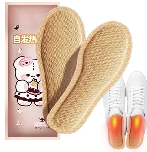 Weqizuerqi Heated Insoles for Men, Heated Insoles for Boots, Portable Heated Insoles for Toes, Practical Heated Insoles, Foot Warmers for Sports Events
