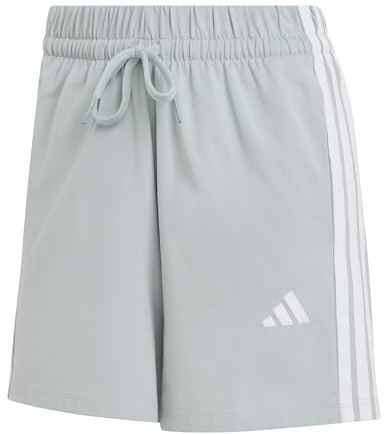 Adidas Femme Essentials 3-Stripes Cotton Shorts, Wonder Sage/White, XXL Short