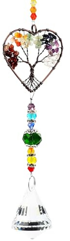 LIUYIDM Atrapasueños de Cristal 36cm Exquisita Sun Catcher Curación Atrapasoles Cristal Adorno Suncatcher Ornamento Decoración, Adecuado para Decoración del Hogar, (Vistoso)