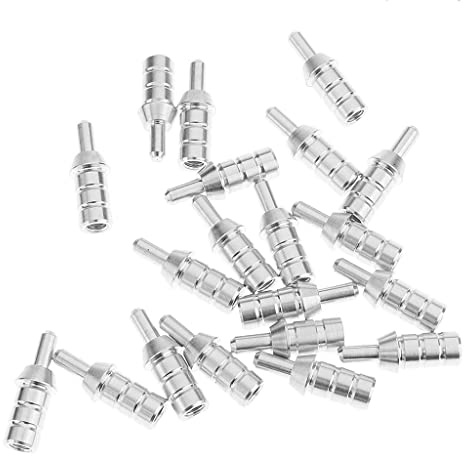 Tdoutop 20 Pezzi Nock Pins Bushing Fissaggio Posteriore per Freccia Lega Alluminio Installazione su Aste 6.2mm Funzione Sportivi