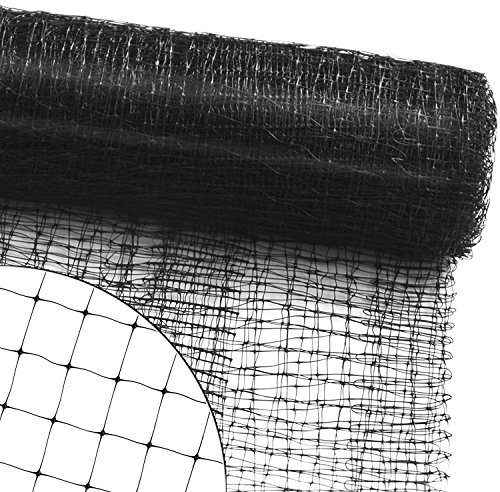 Rete di protezione casa pura®, rete anti-uccelli, per pollaio, giardino, alberi da frutto, balcone, bacino, ecc. / maglia da 13 mm - 3 misure disponibili., nero