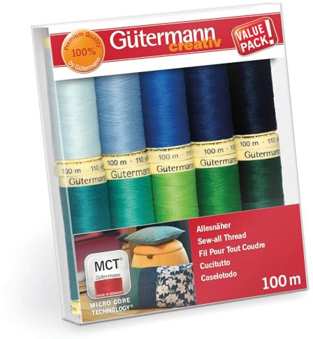 Gütermann creativ Nähfaden-Set mit 10 Spulen Allesnäher 100 m in verschiedenen Farben