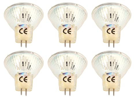 Sxhlseller 6 Lampadine LED GU4, Lampadine GU4, Base in Ceramica, Lampadine GU4 MR11, Lampadina a Risparmio Energetico 270LM 15LED MR11 Perline Lampada da Binario, 12V 3W (Luce calda)