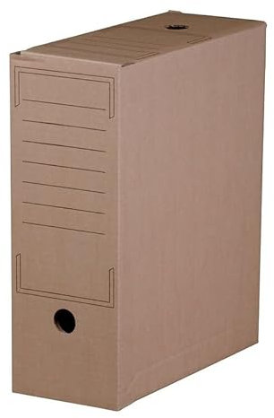 karton-billiger Archiv-Ablagebox mit Automatikboden, Archivschachtel, Archivbox, braun, 10 cm breit, 25 Stück