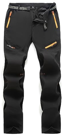 SUKUTU Pantalones de Trekking para Hombre Ligeros y Transpirables de Secado rápido para Exteriores