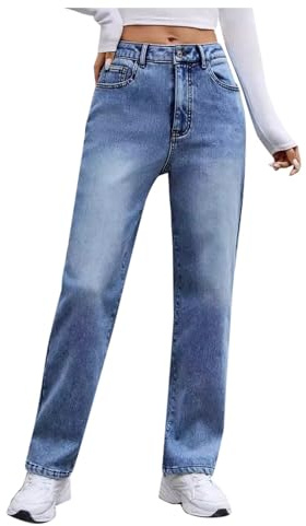 Jeans foderati, da donna, termici, invernali, in denim con pile, skinny, a vita alta, elasticizzati, invernali, a vita alta, da donna, caldi, spessi, elastici