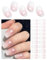 Wahrshei UV Gel Strips | 20 pcs Rosa Ombre Herz UV Nagelfolie | Selbstklebend Gel Nail Stickers, Gellack Wraps für Nagel