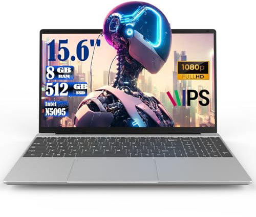 MTWZMM 15.6 Inch Backlit Keyboard Laptop, DDR4 8GB SSD 512GB, Celeron N5095(Up to 2.9GHz), Bluetooth 4.2, WiFi, USB 3.0, Webcam, HDMI, Card Reader, Ultral Light Laptop for Students and Business