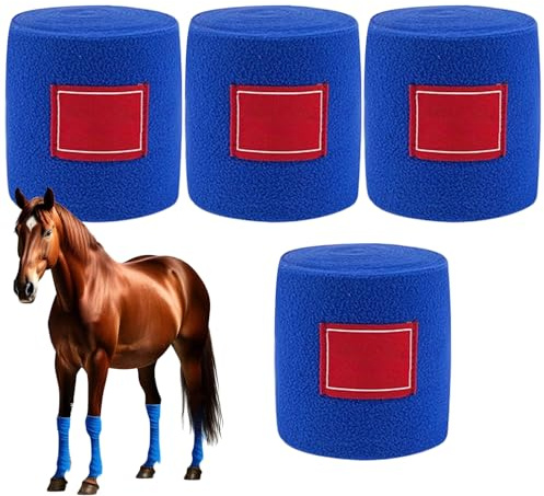 Horse Wrap Bandages - Horses Elastic Leg Wrap, Soft Protector Flexible Bandages for Competition Recovery Equestrian Events Training Riding Trail Riding Daily Turnout Stable Care