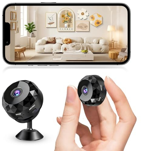 NiceBest Caméra Espion Mini WiFi 1080P, Caméra de Surveillance Cachée sans Fil avec Détection de Mouvement et Vision Nocturne, Surveillance Intérieure/Extérieure, Enregistrement à Distance