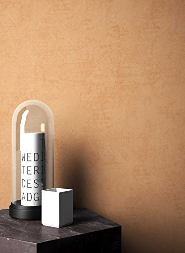 NEWROOM Barocktapete Tapete Orange Unifarbe Struktur Uni Vliestapete Vlies moderne Design Optik Einfarbig Unifarben inkl. Tapezier Ratgeber