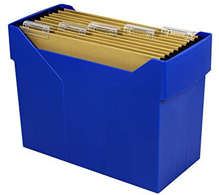 Metzger + Mendle Akten-Boy - Registraturbox A4, 5 Hängemappen, Basic-Blau