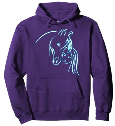 Cavallo Ragazza, Equitazione, Cavallo Regalo, Donne Ragazze Felpa con Cappuccio