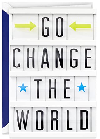Hallmark Signature Graduation Card (Go Change The World Letterboard)