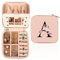 FIDWALL Joyero Viaje, Joyero con Monograma, Joyero Pequeño, Pequeño Joyero de Viaje con Espejo, Regalo de Cumpleaños para Mujer, BáSico de Viaje, Ideal para El Cumpleaños de la Madre(A)