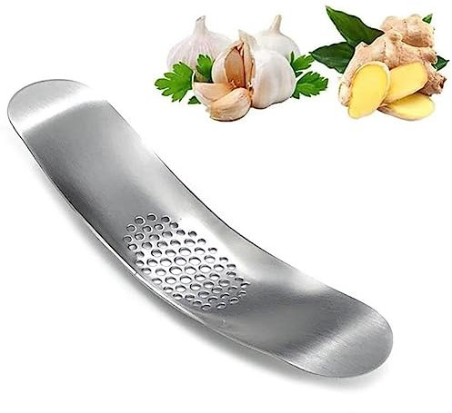 Spremiaglio Professionale da Cucina,Schiaccia Aglio,Forte Trita Aglio,Spremi L’Aglio e lo Zenzero Senza Fatica,Facile da Pulire e Durevole, Pressa Aglio - Spremiaglio in Acciaio Inossidabile