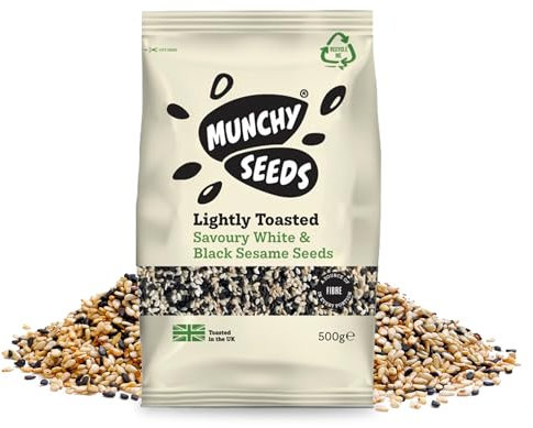 Munchy Seeds Lightly Toasted Savoury White & Black Sesame Seeds 500g