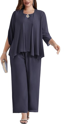 Hanna Nikole Conjuntos de Gasa de Tallas Grandes para Mujer, Blusa de Verano, Pantalones Casuales, Conjunto de Playa, Traje de Tres Piezas con Chaleco