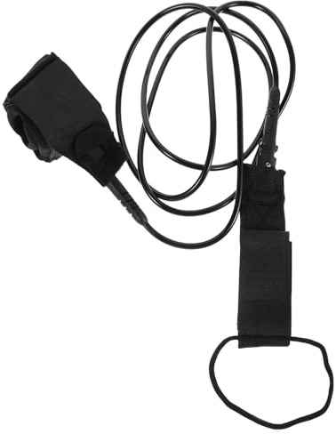 TOYANDONA Laisses de Surf et Paddleboard 1,8 M en TPU Haute Résistance, Corde Élastique de Sécurité 5,5 Mm avec Double Émerillon INOX, Sangle de Cheville Rembourrée Confortable pour Stand