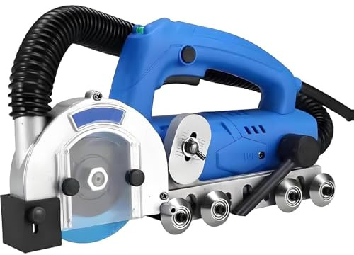 MáQuina EléCtrica DoméStica De Limpieza De Juntas De Baldosas De 1200 W, Limpiador De Juntas De Baldosas De 9000 Rpm Con AspiracióN De Polvo Profundidad Ajustable Para Lechada Y Limpieza De Juntas(B)