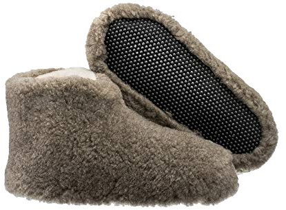 ESTRO Unisex Pure Sheep Warm Wool Slippers Boots Sheepskin ole (4 UK, Light Brown)