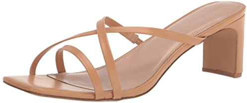The Drop Amelie - Sandalias de tacón Cuadrado con Tiras para Mujer, Color Tostado Doe, Talla 7