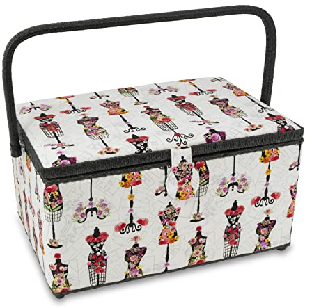 Dritz XL Sewing Basket, Gray Dress Forms