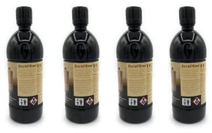 Generico Cera Liquida dell'Eremo in Bottiglia da 1 litro. Cera per Lampade e Candele di Chiesa. 4 Bottiglie