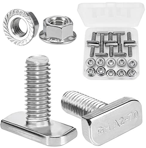 Tornillos De Cabeza De Martillo Perno En t m8 x 20 Con Tuercas De Brida Para Inoxidable Rieles Solares Fotovoltaicos