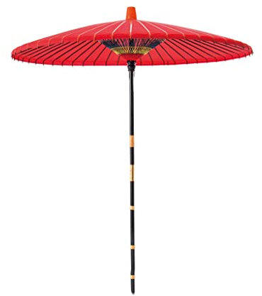 Parapluie en papier à l'huile rouge, parapluie de jardin japonais fait à la main classique portable, poteau de parapluie en bambou, for décoration de magasin de balcon de jardin extérieur, accessoires