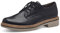 Tamaris COMFORT Damen Schnürschuhe Oxford aus Leder, Schwarz (Black Nappa), 38 EU