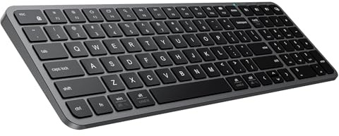 iClever BK20 Bluetooth Keyboard, with Numeric Keypad, Multi-Device Rechargeable and Stable Connection Compact Size Wireless Keyboard for MacBook, Laptop, iPad, Tablet, Windows