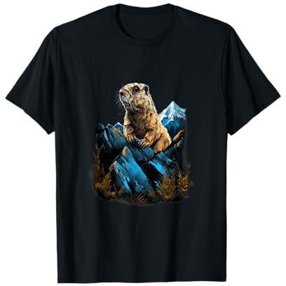 Marmotte alpine, escalade sur glace, écureuil, neige, glace T-Shirt